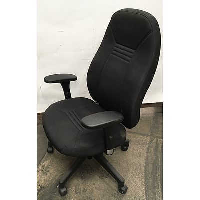 Global Office Forme Executive Gas Lift Office Chair And Gas Lift Fabric Office Chair - Lot Of Two