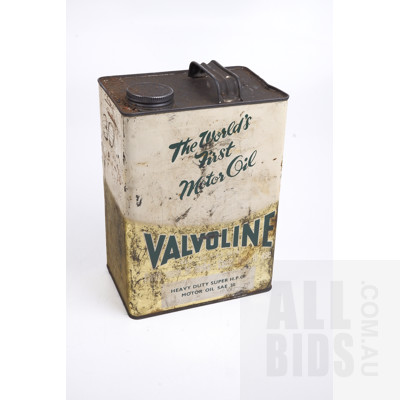Vintage Valvoline One Gallon Oil Tin