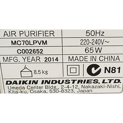 Daikin Air Purifier With DeLonghi 1000W Oil Heater