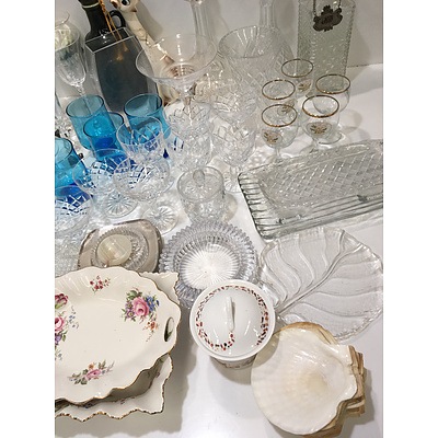 Large collection Of Bespoke Glass, Royal Doulton Tableware, And Crystal Homewares