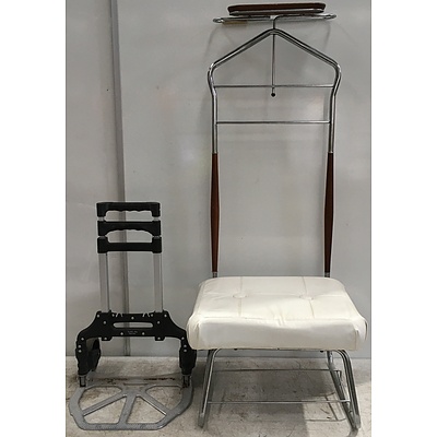 Butler And Folding Trolley - Lot of two