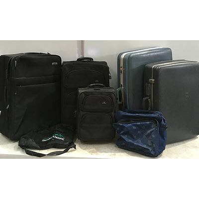 Assorted Suitcases and Travel Bags - Lot of Seven