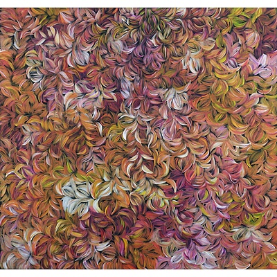Margaret Scobie (born c1948), Bush Medicine Leaves, Synthetic Polymer Paint on Canvas