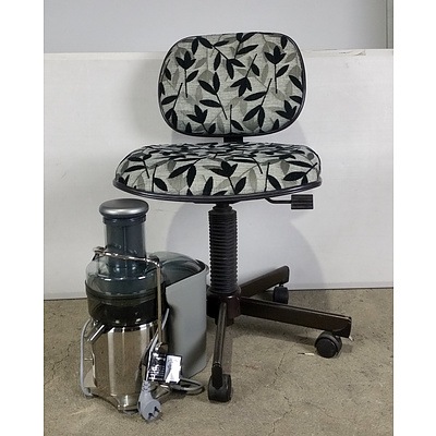 Office Chair and Breville Juicer