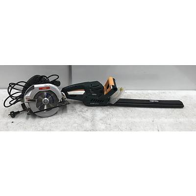 Ozito Circular Saw and Hedge Trimmer