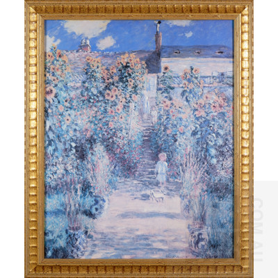 A Pair of Framed Reproduction Prints, Van Gogh & Monet, Each 72 x 64 cm (2)