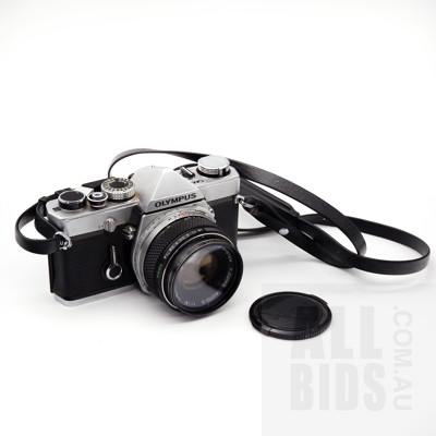 Olympus OM-1 35mm Camera with 50 & 135mm Lenses