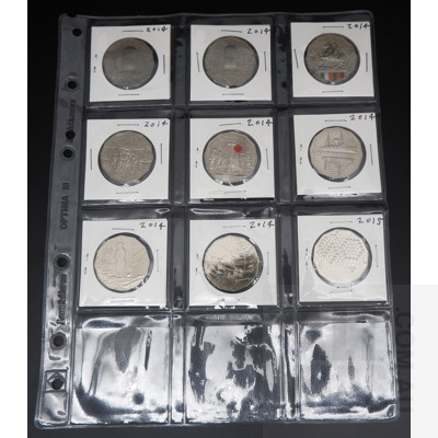 Collection of Forty Four Australian Commemorative 50 Cent Pieces 1907-2015