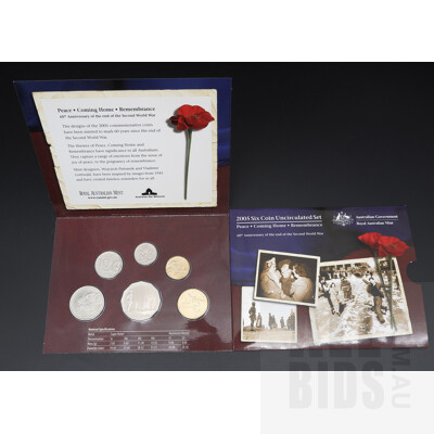 2005 Six Coin Uncirculated Set 60th Anniversary of The End of WWII