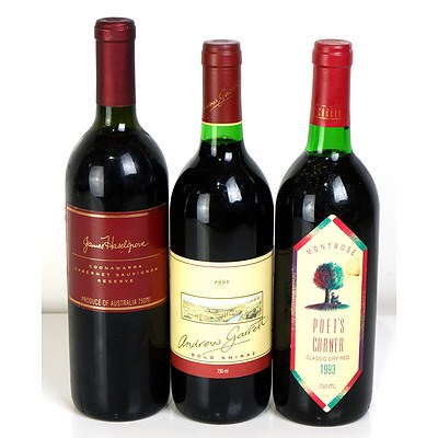Three Mixed Vintage Red Wines (3)