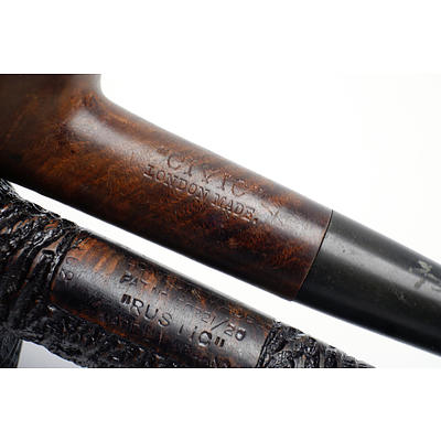 Antique Sasieni of London 'Rustic' Pipe and a Civic Pipe