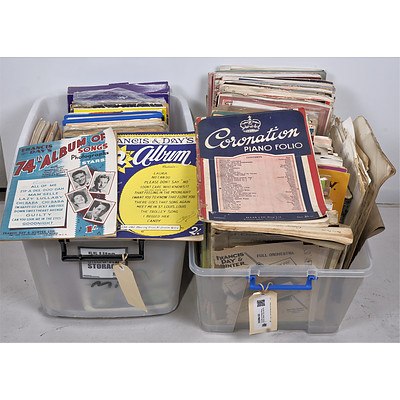 Quantity of Vintage Music Scores, Mostly Jazz and Pop
