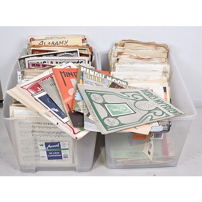 Quantity of Vintage Music Scores, Mostly Jazz and Pop