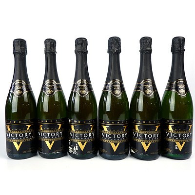 Hardy's Brut Victory Champagne 750ml - Lot of Six Bottles (6)