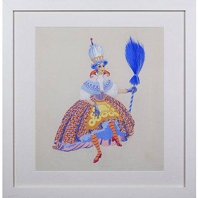 Loudon Sainthill (1919-1969), Untitled (Cinderella Costume Design), Gouache, Pencil and Watercolour on Paper