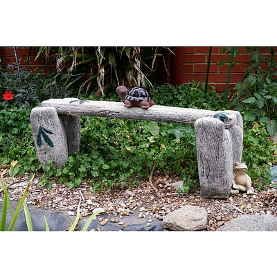 Composite Garden Bench with Wood Grain Finish