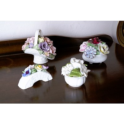 Collection of Ceramic Flower Bouquets, Doulton, Coalport and Royal Albert