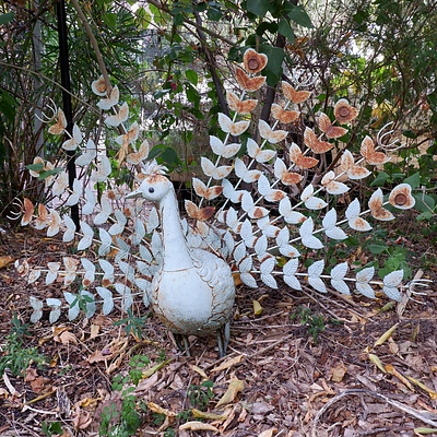 Cast Metal Peacock