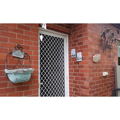 Five Garden Plaques, Including Wall Mount Planter
