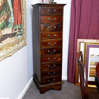 Vintage Tall Mahogany Chest of Drawers