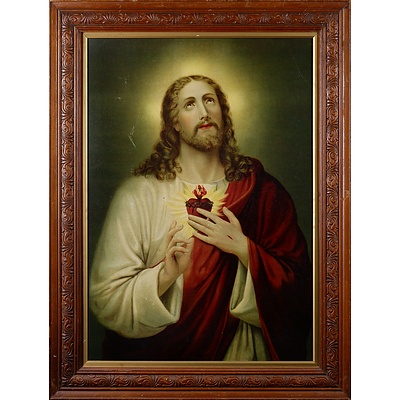 Framed Vintage Print, The Sacred Heart 