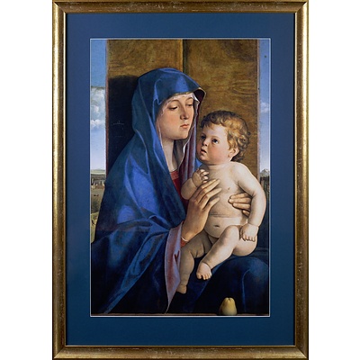 Giltwood Framed Print of Giovanni Bellini Madonna and Child
