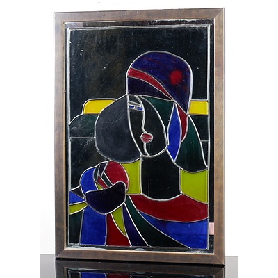 Art Deco Style Stained Glass Mirror