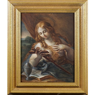 Vintage Chromolithograph of Mary in a Giltwood frame