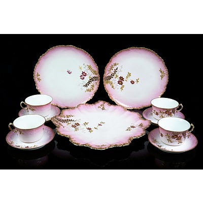 Antique French Limoges Tea and Cake Setting, 16 pieces