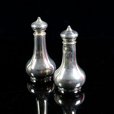 Pair of Stokes Silverware Salt and Pepper Pots from the Australian National University