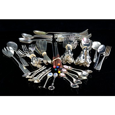 Large Collection of Silver Plated Flatware, Including Walker and Hall, Grosvenor and More