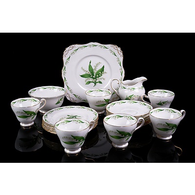 Tuscan Maytime Pattern Tea Setting for Six, 21 Pieces 