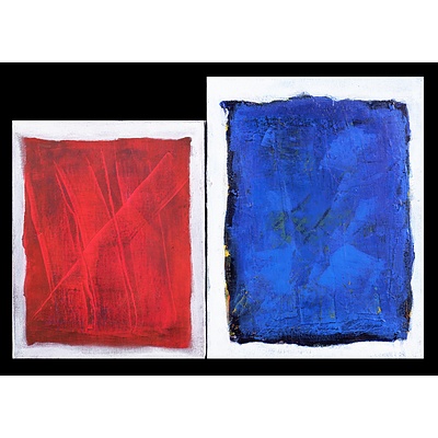 Perrod, Little Red & Blue, Acrylic on Canvas (2)