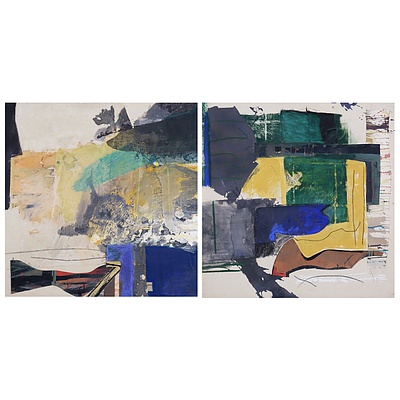 Malcolm Benham (born 1949), Big Island Cut-Out 3 & 5 1998, Oil on Canvas (2)