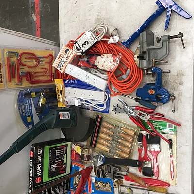 Large Lot Of Tools including Grass Trimmer, Gardening, Hand tools, Door Locks