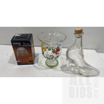 Assorted Glassware, Including Whisky Glasses and Wine Glasses