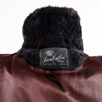 Vintage Leon Cutler Faux Fur Coat - Black with Brown Undertones
