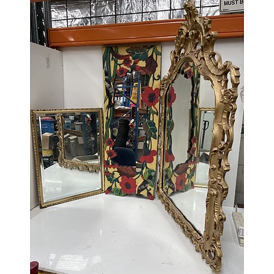 Decorative Mirrors - Lot Of 3