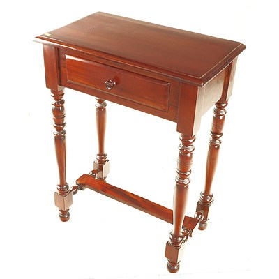 Antique Style Mahogany Hall table with Single Drawer