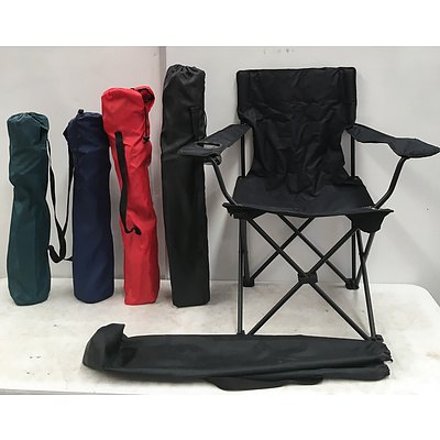 Outdoor Camping Chairs - Lot Of 5