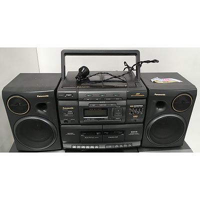 Sony Stereo System (MHC-GS300AV) & Panasonic Portable stereo (RX-DT770) - Lot
