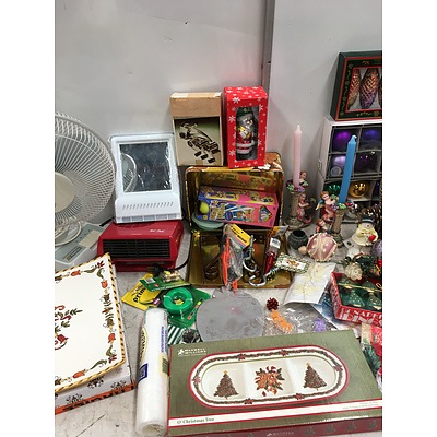 Large Lot of Assorted Christmas Decorations And Homewares