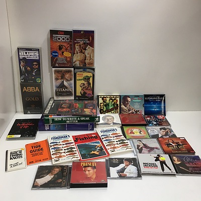Assorted Books And Classic Media - Lot Of 30