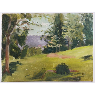 Two G May Landscapes, Oil on Board 