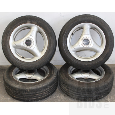 Set Of Four 14 Inch Alloy Wheels With Tyres