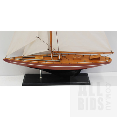 Hand Made Model Sailboat on Stand