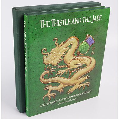 The Thistle and the Jade, Edited by M Keswick, Octopus Books, London, 1982, Hard cover with Dust Jacket in Gold Embossed Slip Case