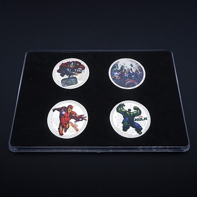 Four 1oz Fine Silver Marvel Age of Ultron Coins