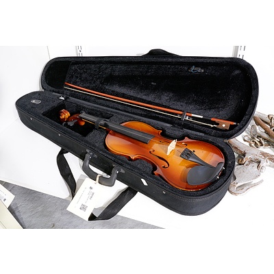 Half Size Violin with Case and Bow