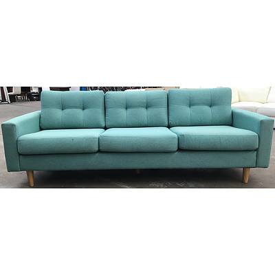 Turquoise 3 Piece Fabric Lounge